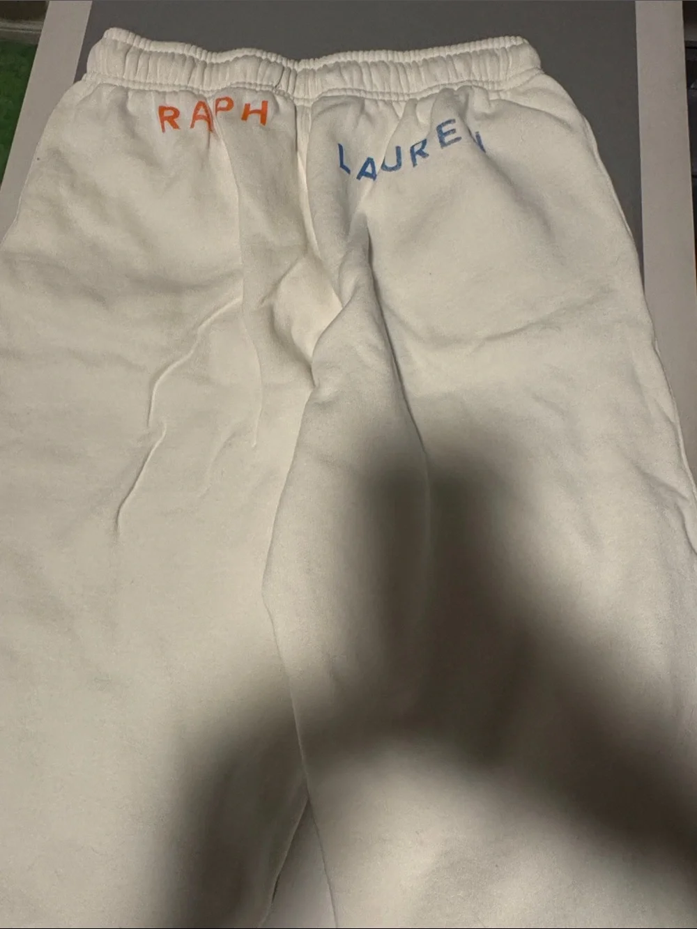 Woman’s Polo Ralph Lauren Cream Sweatpants : Size medium